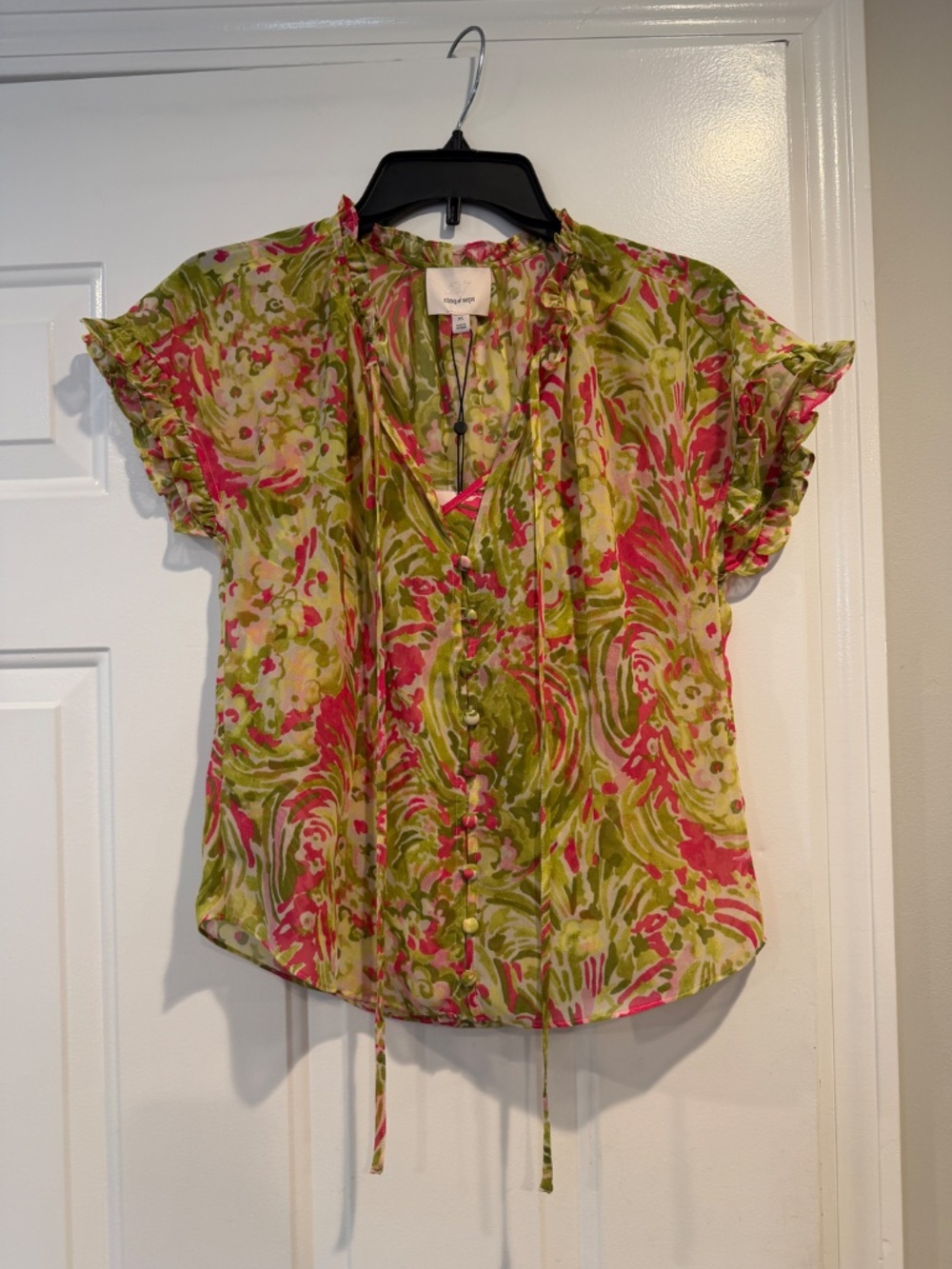 NWT Cinq à Sept Daisy Swirl Jenise Top Size XS/Multi